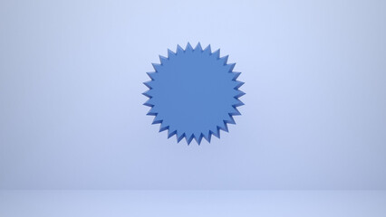 Blue mark on blue background