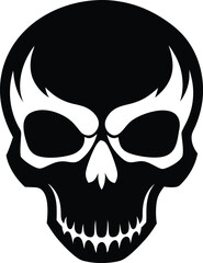 skull silhouette vector illustration design
