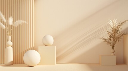 A Minimalist Living Room Interior. 