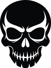 skull silhouette vector illustration design
