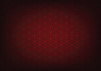 Geometric red pattern line flower decoration background