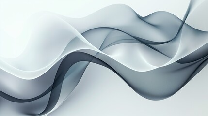 A Black And White Wave Abstract Background.
