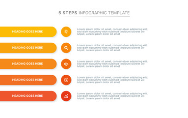 Modern Infographic Design Template with Five Options