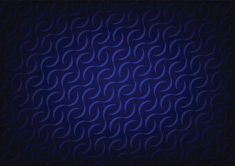 Abstract blue wave decoration pattern dark background