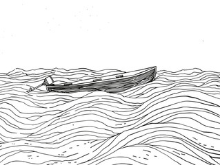 Resilient Navigation Through Tempestuous Tides: A Single-Line Depiction of Perseverance Amidst Life's Storms