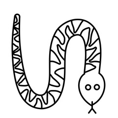 Snake line cartoon