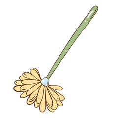 Illustration of Floor Cleaning mop cartoon doodle