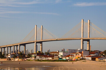 Newton Navarro bridge View of Praia da Redinha, Natal, Rio Grande do Norte, Brazil.