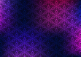 Flower pink pattern line gradient dark blue background