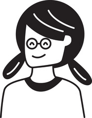 Nerd Girl Character Avatar

