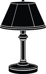  Table lamp silhouette vector illustration design
