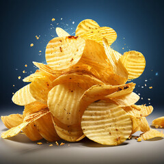 potato chips isolated