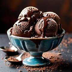 chocolate ice cream with chocolate