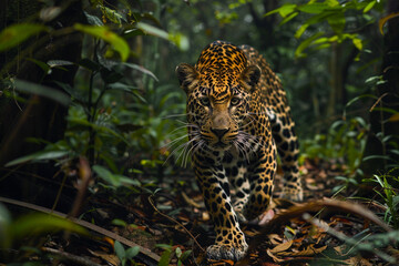 Leopard in the forest.