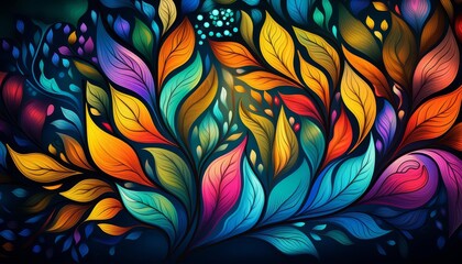 abstract growth flat design top view natureinspired art cartoon drawing vivid