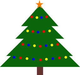 simple Christmas tree vector