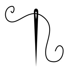 Needle and thread logo