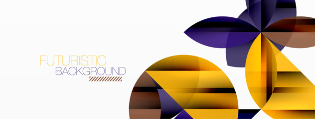 Circles and round shapes geometric minimal background