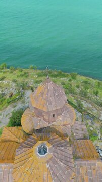 Hayravank Monastery located in Gegharkunik region. Taken with a drone.
