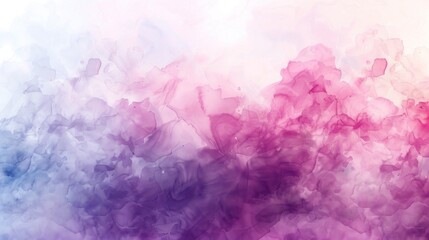 Fototapeta premium A beautiful watercolor background in soft pastel tones featuring a smooth gradient transition from light pink to lavender The delicate blending of colors creates a soothing and dreamy effect perfect