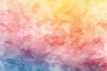 Fototapeta premium An elegant watercolor background with a gradient of pastel colors ranging from blush pink to soft yellow The smooth blending of hues creates a warm and inviting atmosphere ideal for use in wedding