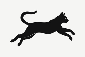 black and white cat silhouette, cat vector illustration, cats silhouette, animal silhouette isolated vector Illustration, png, cat icon
