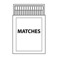 matches line vector illustration