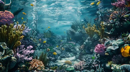 Fototapeta premium Underwater Coral Reef Landscape