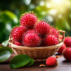 strawberries in a basket