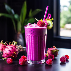 strawberry smoothie with mint