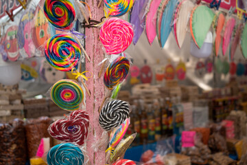 Fototapeta premium Street stall of typical Mexican sweets