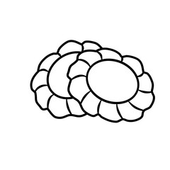 Cookies line illustration