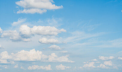 sky landscape white fluffy clouds sunlight backround blue light freedom