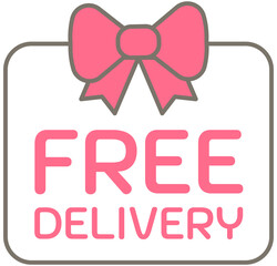 Cute delivery elements in Children Style Cartoon illustration free delivery frame