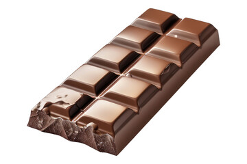 Fototapeta premium Chocolate bar isolated on transparent background