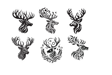 deer head vector silhouette