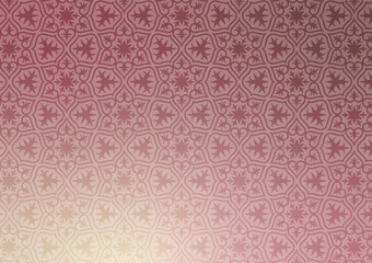 Pink flower leaf pattern modern line wallpaper background