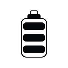 battery icon with white background vector stock illustration