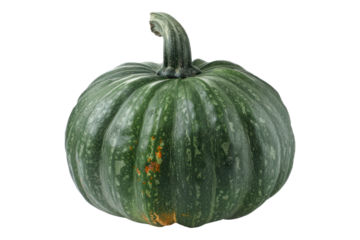 Green pumpkin isolated on transparent background