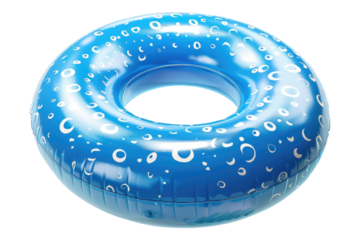 Inflatable ring for swimming isolated on transparent background