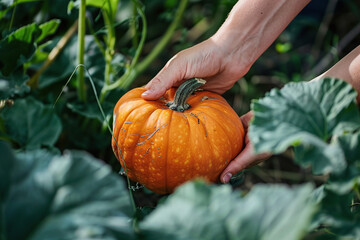 Obraz premium pumpkin is harvested