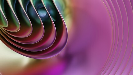 Holographic abstract 3d render background. Modern colorful background design