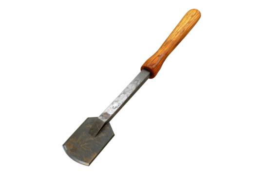Metal chisel isolated on transparent background