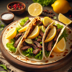 Soft Beef Tacos with Fries.