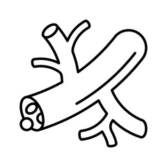 Blood vessels, line icon. Arteries and veins, blood, сardiovascular system, pressure, immunity, protection, heart. Linear illustration, editable strokes