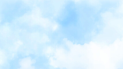 Background with clouds on blue sky. Blue Sky with Transparent clouds Vector. The summer sky is colorful clearing day and beautiful nature in the morning.