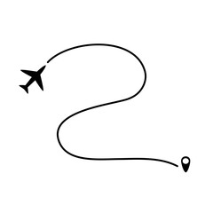 Airplane route vector
