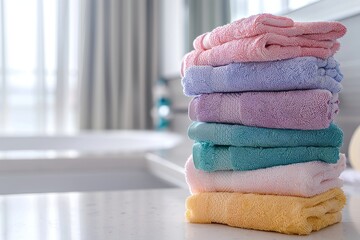 Stack of bath towels