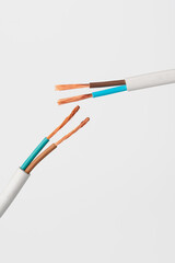 Two-Wire Electrical Cable With Exposed Copper Strands