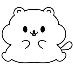 Cute animals outline